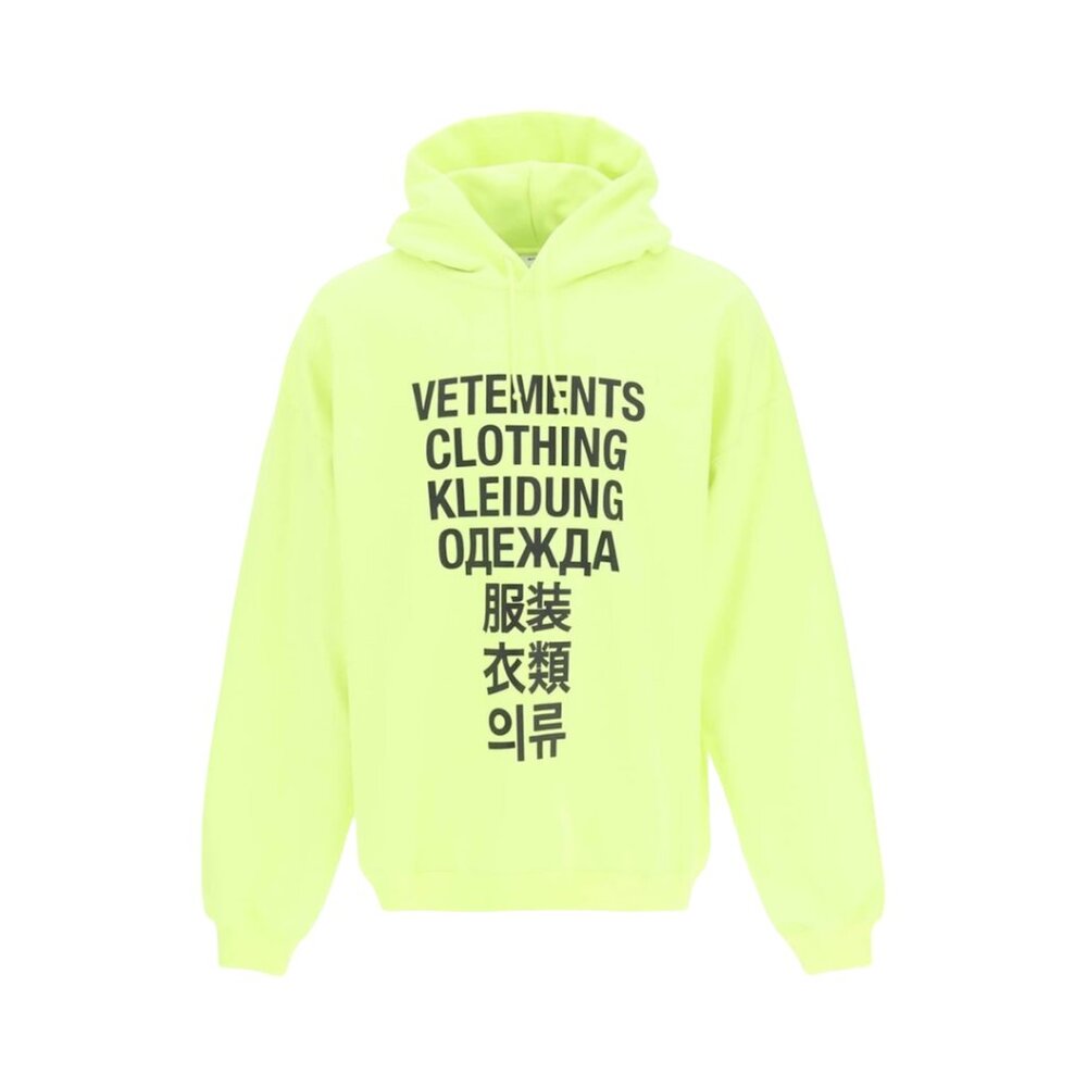 Vetements Translation Hoodie 'Neon Yellow' Men